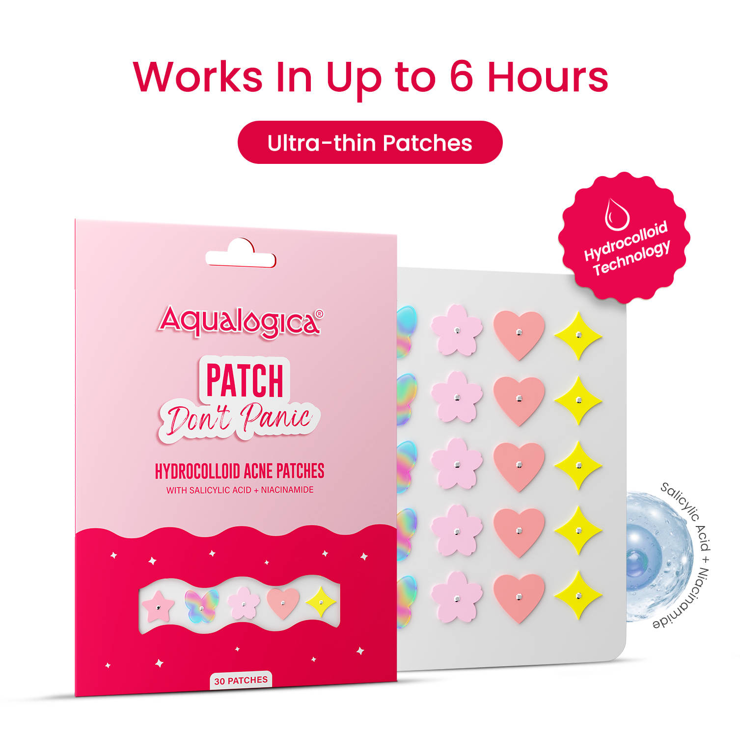 Aqualogica Don’T Panic Acne Patches - Pack of 30