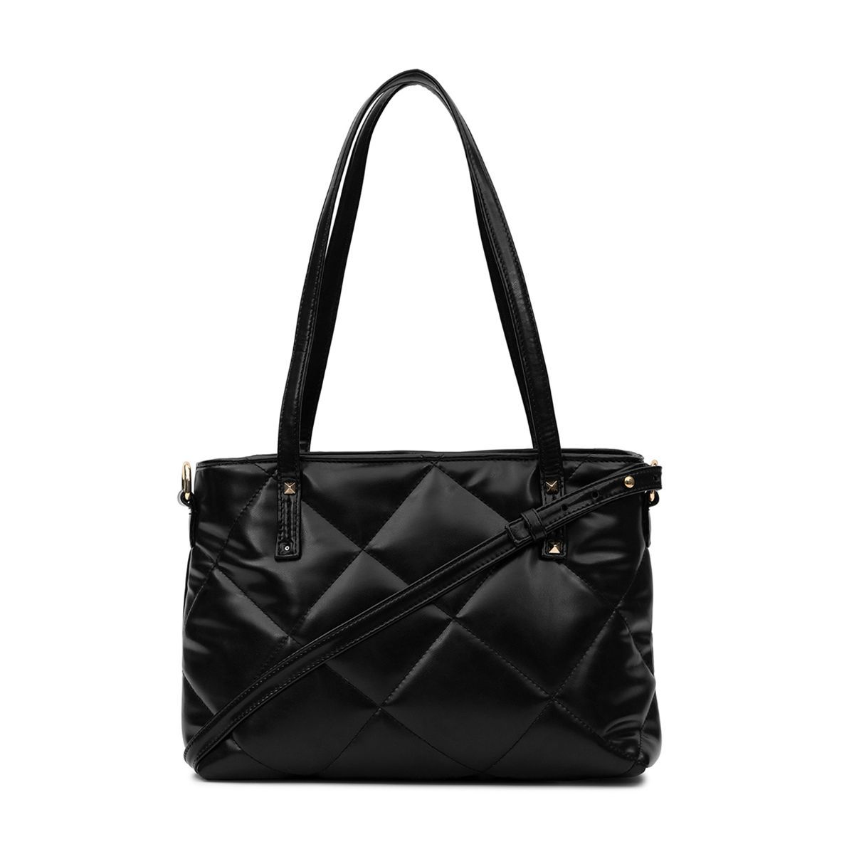 Buy NUFA Black Quilted Handbag Online