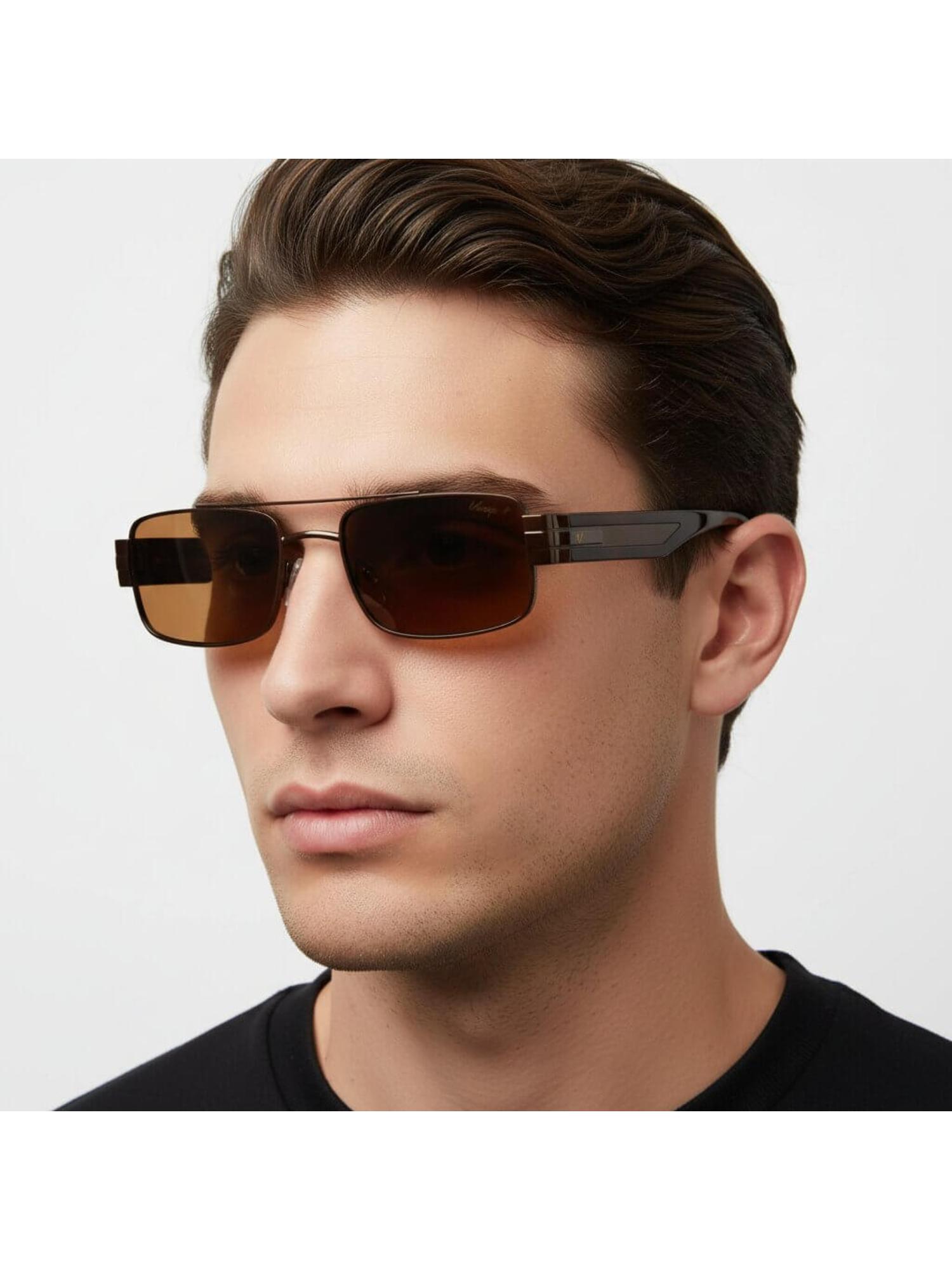 Buy Vintage Unisex Chapter Brown Lens Sunglasses (55) Online