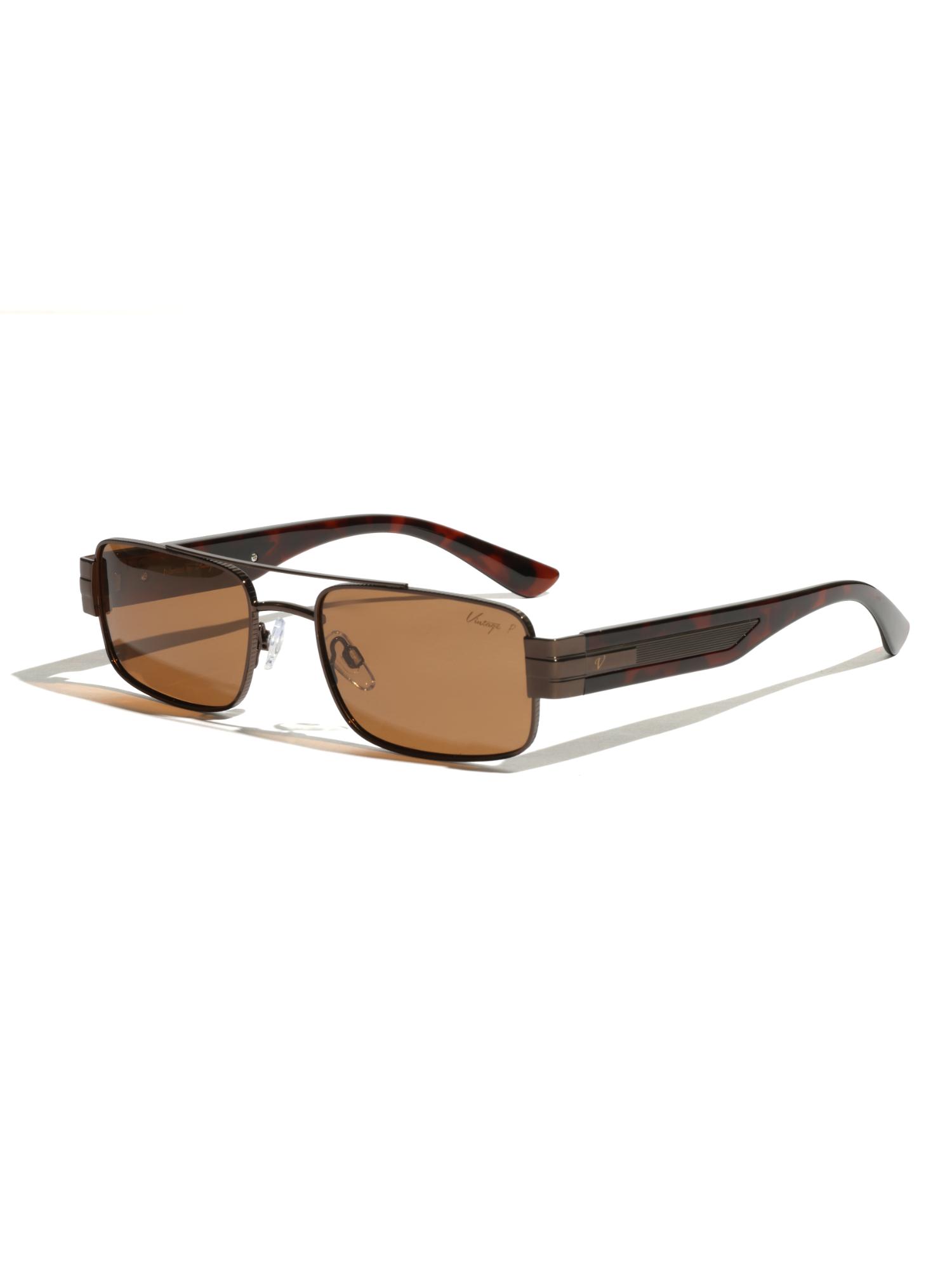 Buy Vintage Unisex Chapter Brown Lens Sunglasses (55) Online
