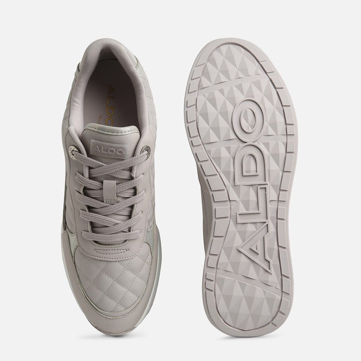 Buy Aldo Cosmicstep Synthetic Other Grey Quilted Casual Shoe