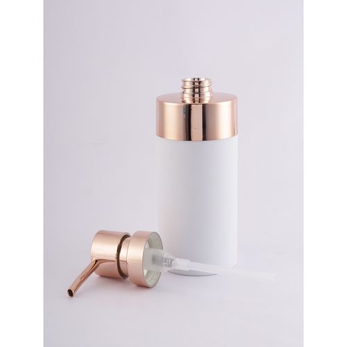 The Decor Mart White Matte Soap Ceramic Dispenser with Rose Gold Pump