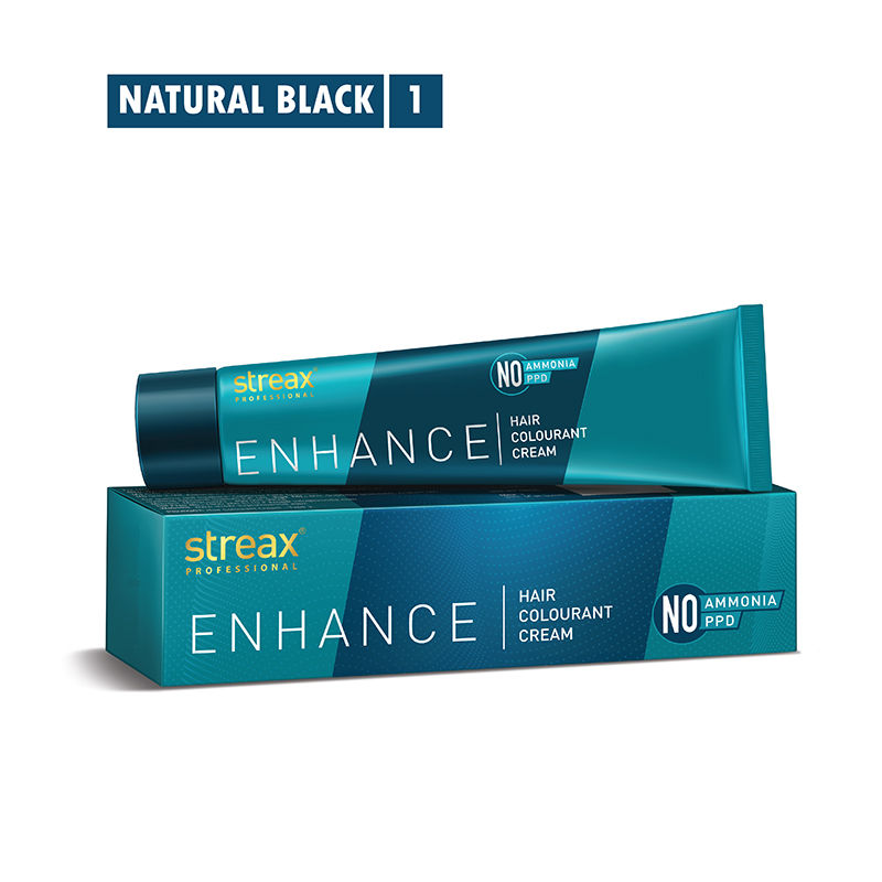 Streax Professional Enhance Hair Colourant - Natural Black 1
