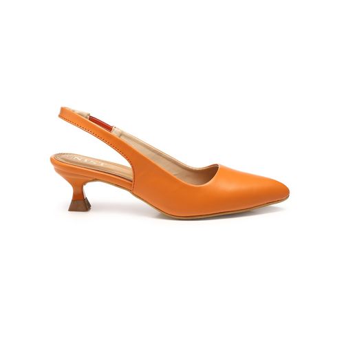 GNIST Sling Back Orange Kitten Pump Heels (EURO 36)
