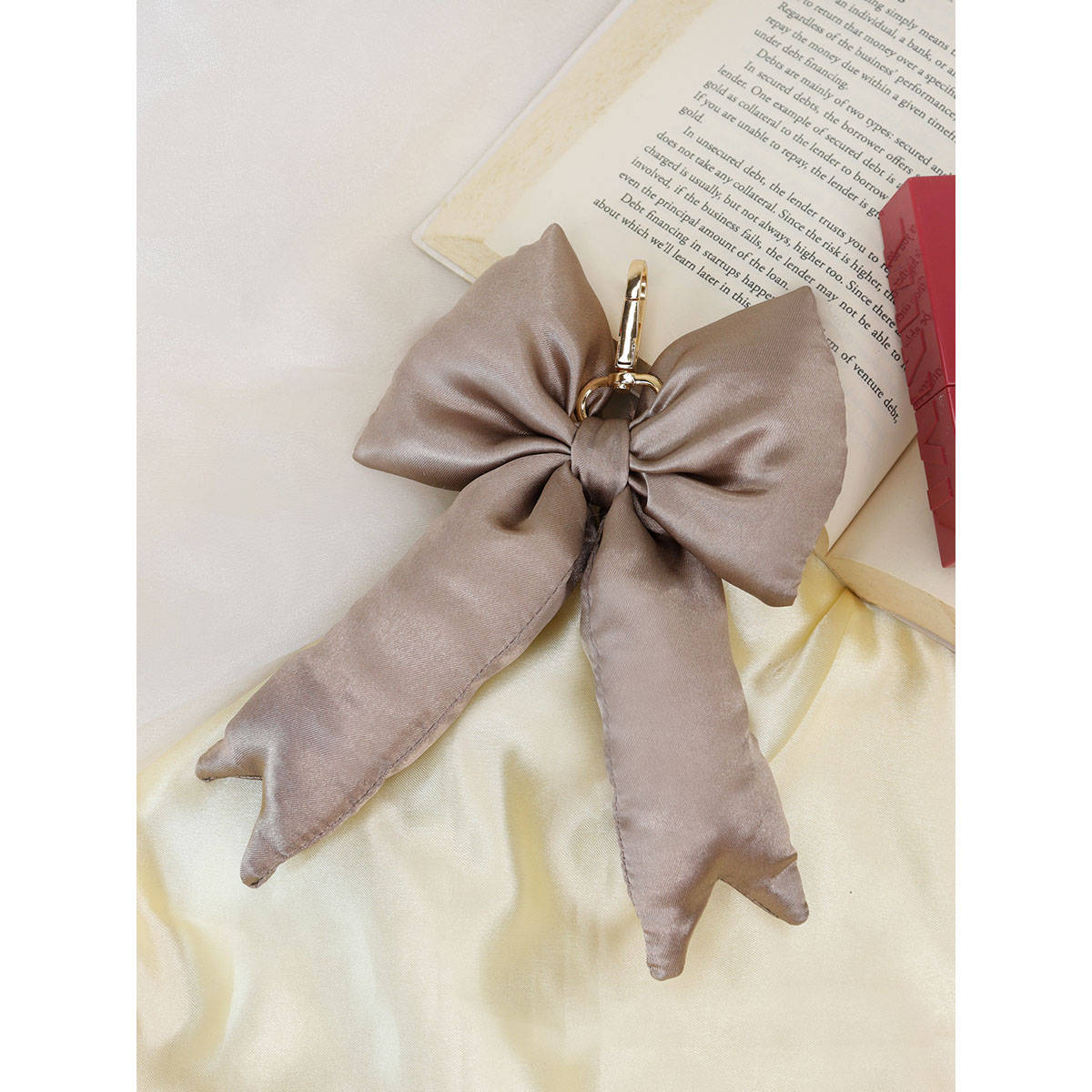 Soho Boho Studio Taupe Caramel Sobowbow Bag Charm