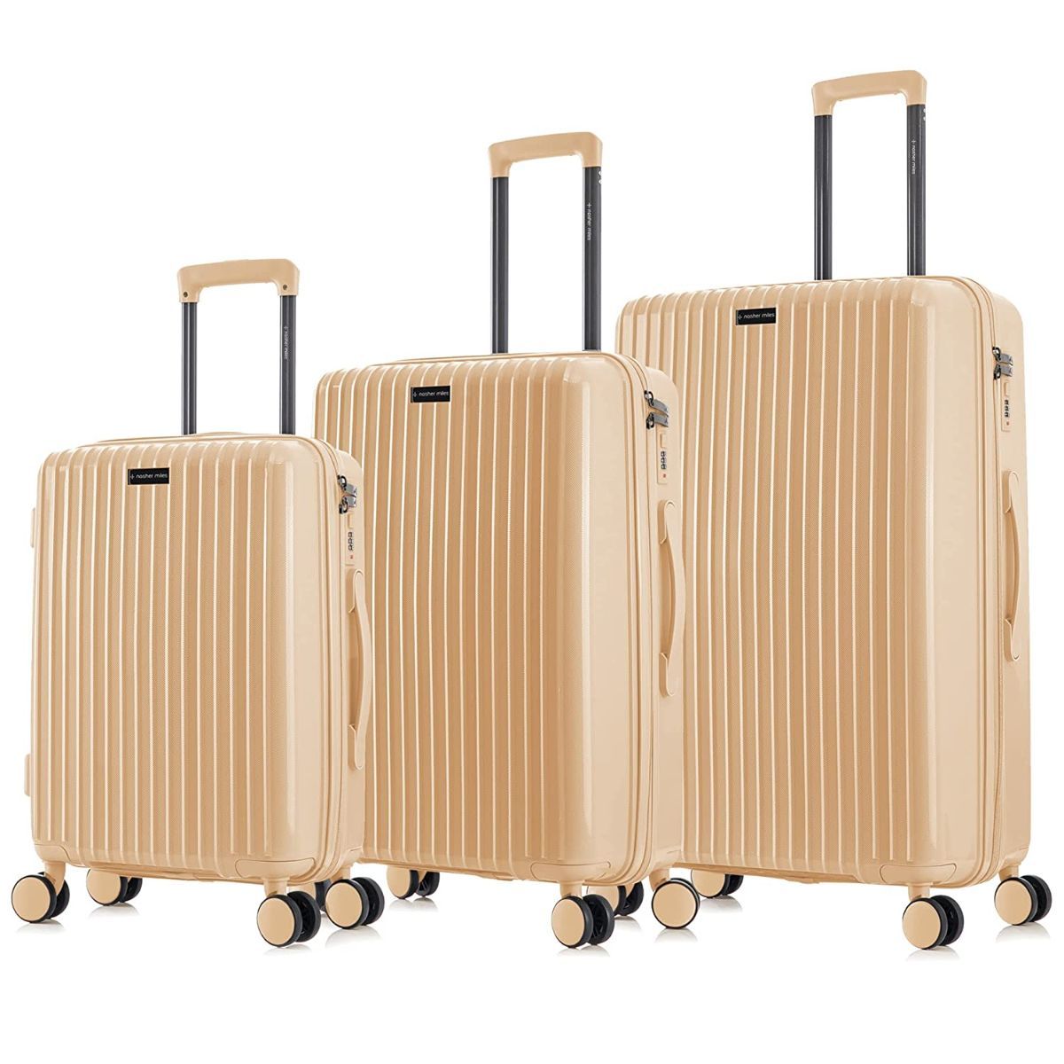 Buy Nasher Miles Pondicherry Hard-Side Polypropylene Peach Trolley