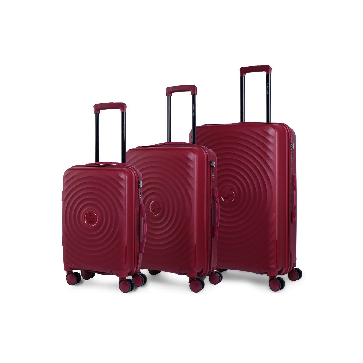 Buy Nasher Miles Goa Hard-Sided Polypropylene Luggage Maroon Trolley ...