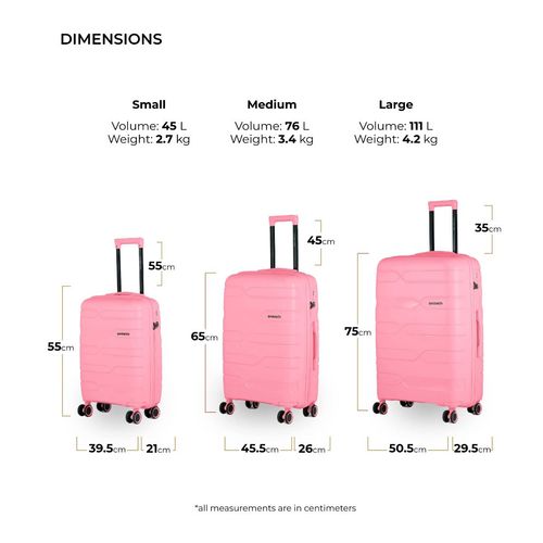 Buy Nasher Miles Paris Hard-Sided Polypropylene Pink Trolley Bag