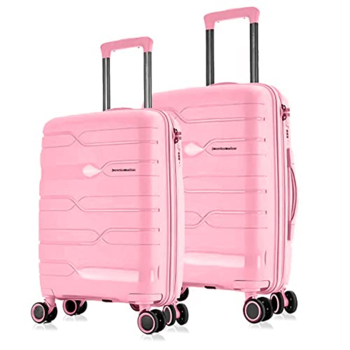 Buy Nasher Miles Paris Hard-Sided Polypropylene Pink Trolley Bags