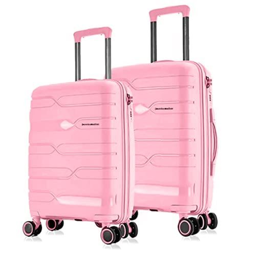 Buy Nasher Miles Paris Hard-Sided Polypropylene Pink Trolley Bags
