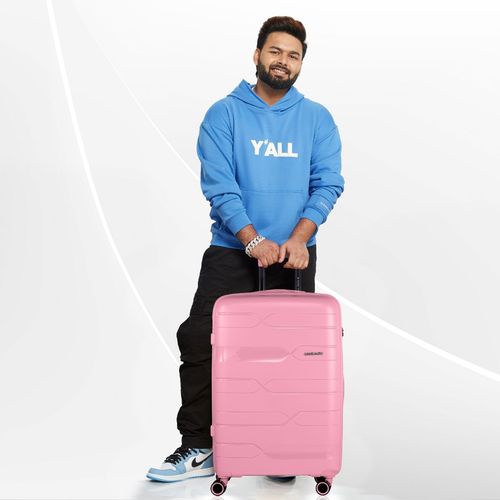 Buy Nasher Miles Paris Hard-Sided Polypropylene Pink Trolley Bags