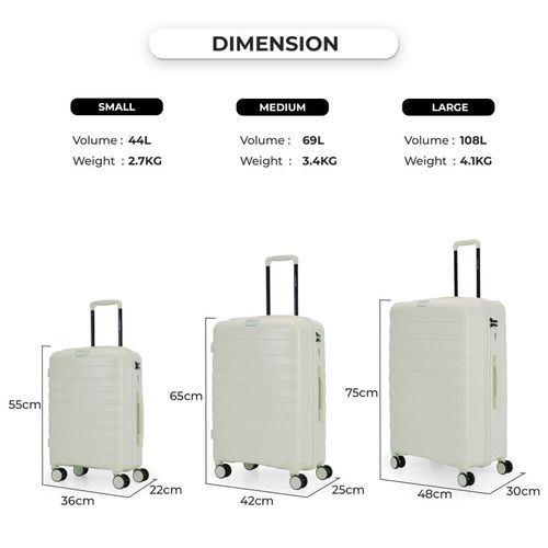 Buy Nasher Miles Vienna Hard-Sided Polypropylene White Cream