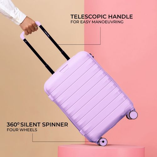 Nasher Miles Vienna Hard-Sided Polypropylene Check-In Purple Trolley Bag (L)