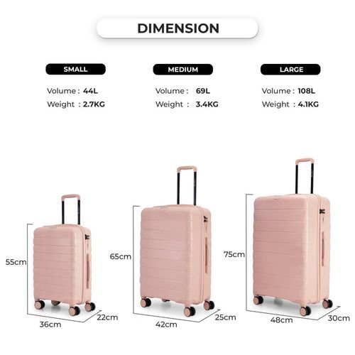 Buy Nasher Miles Vienna Hard-Sided Polypropylene Peach Trolley Bag