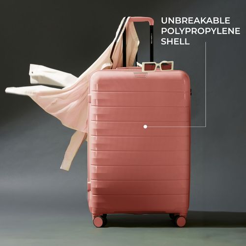 Buy Nasher Miles Vienna Hard-Sided Polypropylene Pink Trolley Bags
