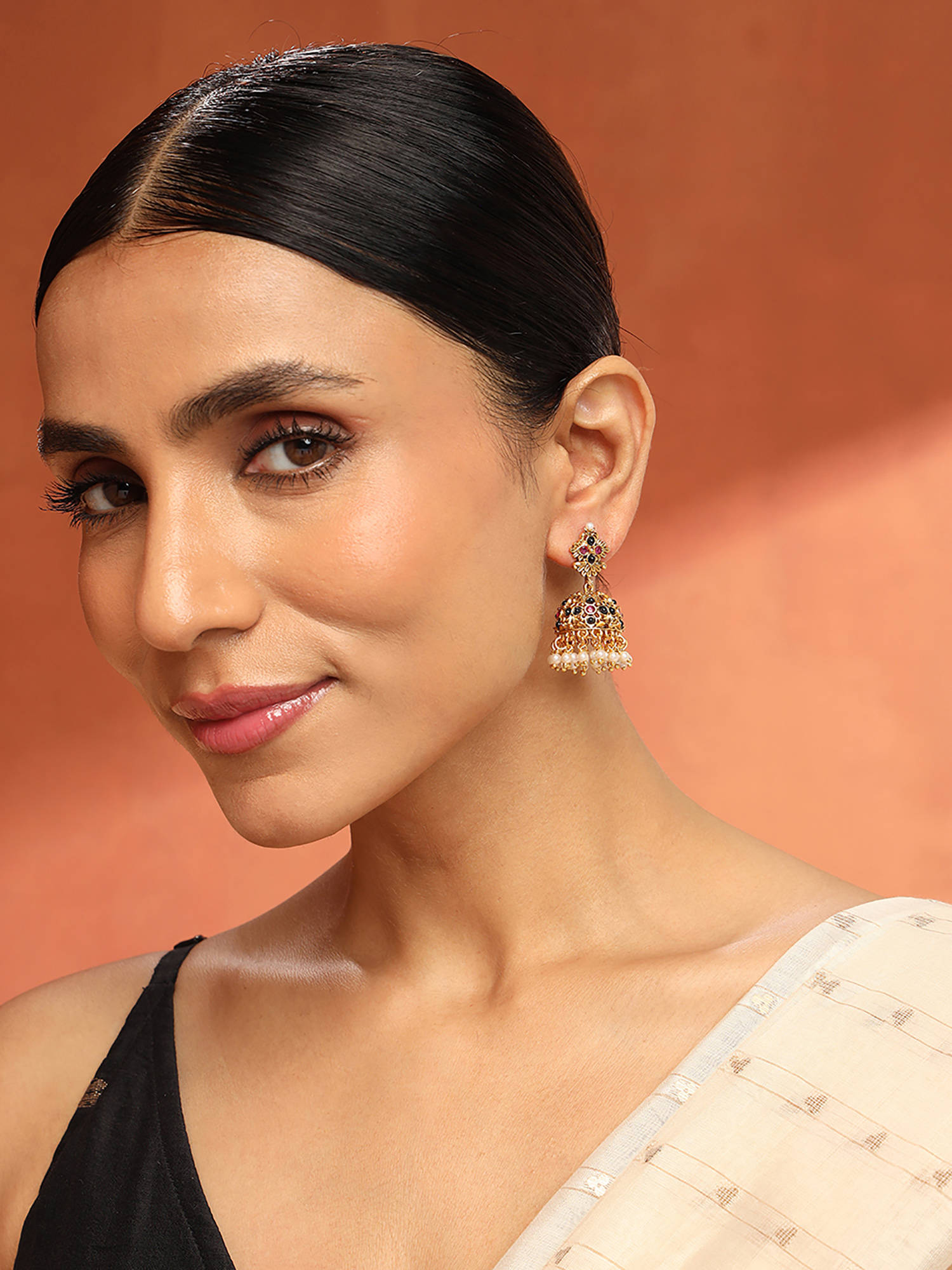 Fabindia Metal Multi-Color Jhumka Earrings