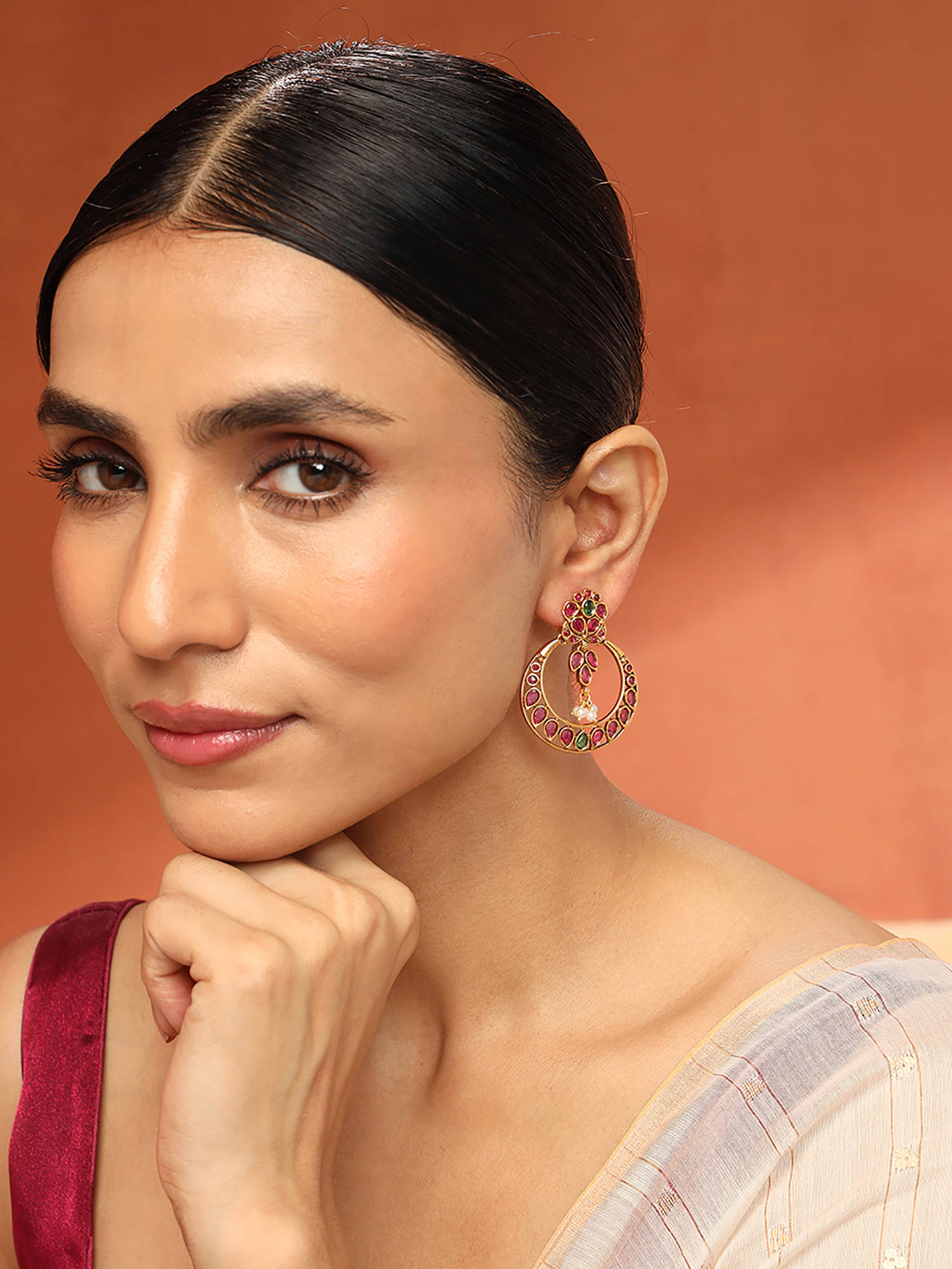 Fabindia Metal Chand Bali Multi-Color Earrings