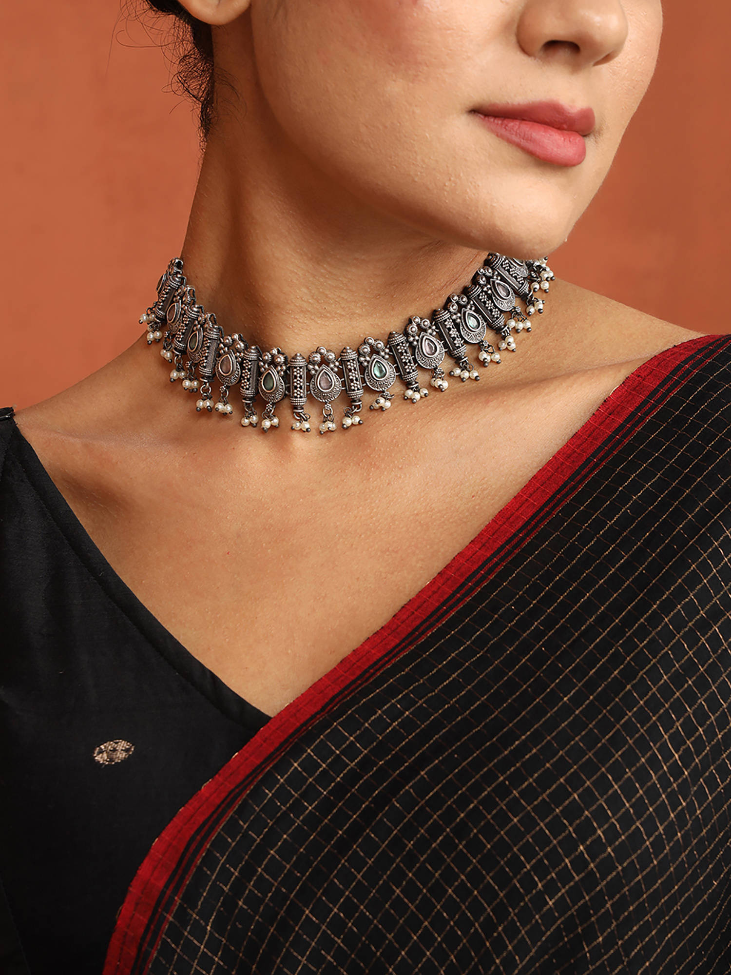 Fabindia Metal Short Multi-Color Necklace