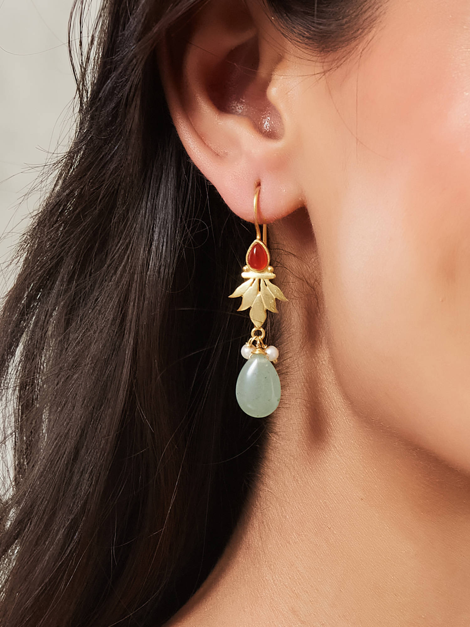 Fabindia Silver Dangler Multi-Color Earrings