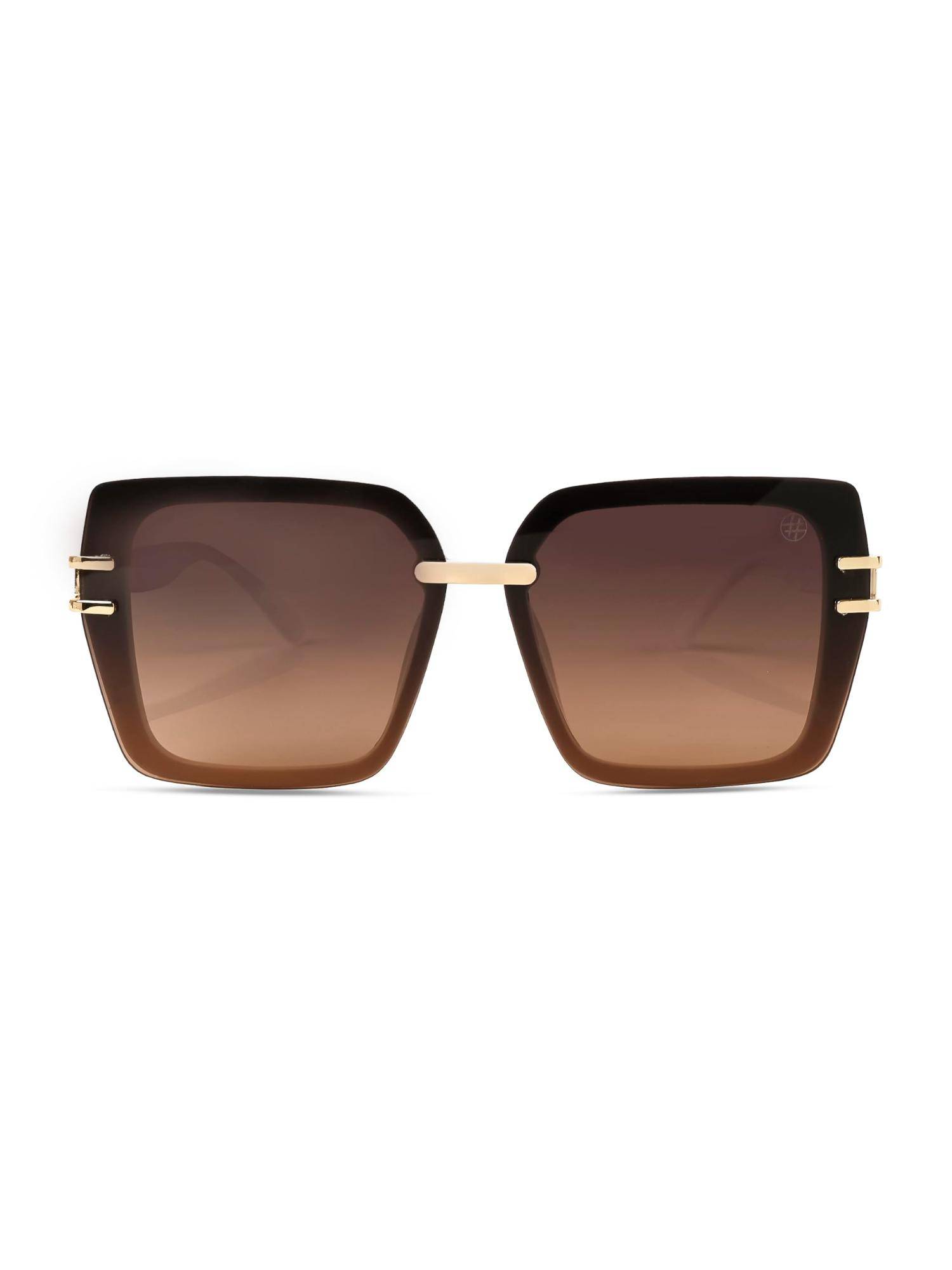 HASHTAG EYEWEAR Brown Women Square Sunglasses -WB-G15065-WHITE