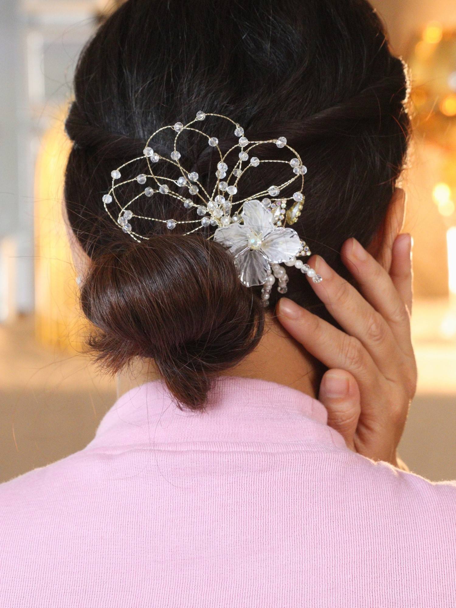 Viana Jewels Lily Gold Hair Clip