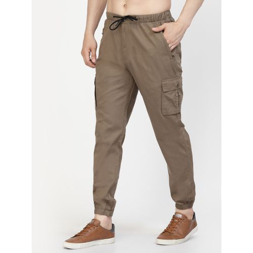 Buy Sapper Men's Mink Slim Fit Cotton Joggers Online