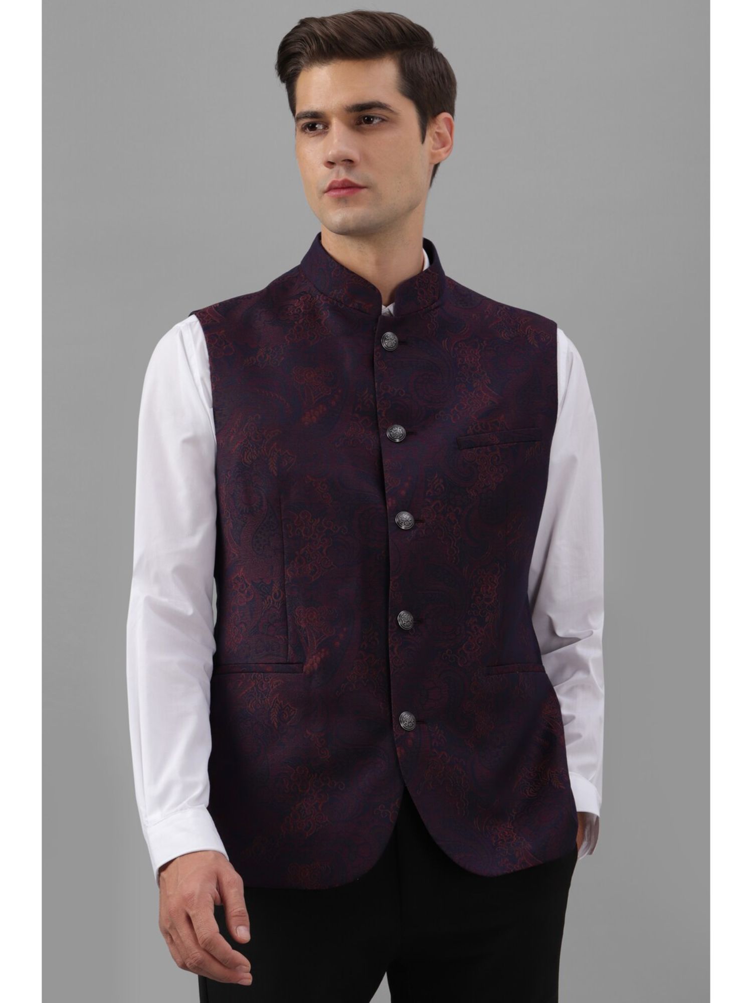 Allen solly nehru jacket best sale