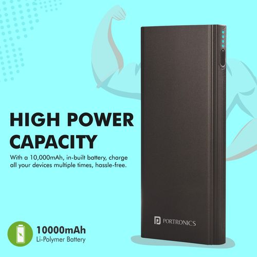 Portronics Power M 10k 10000 Mah Metal Housing Power Bank ...