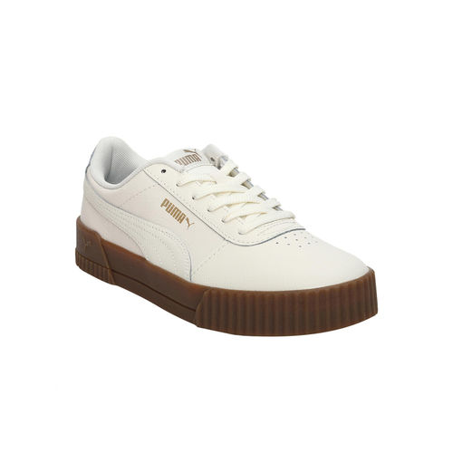 Puma Carina L Womens Cream Casual Sneakers (UK 3)