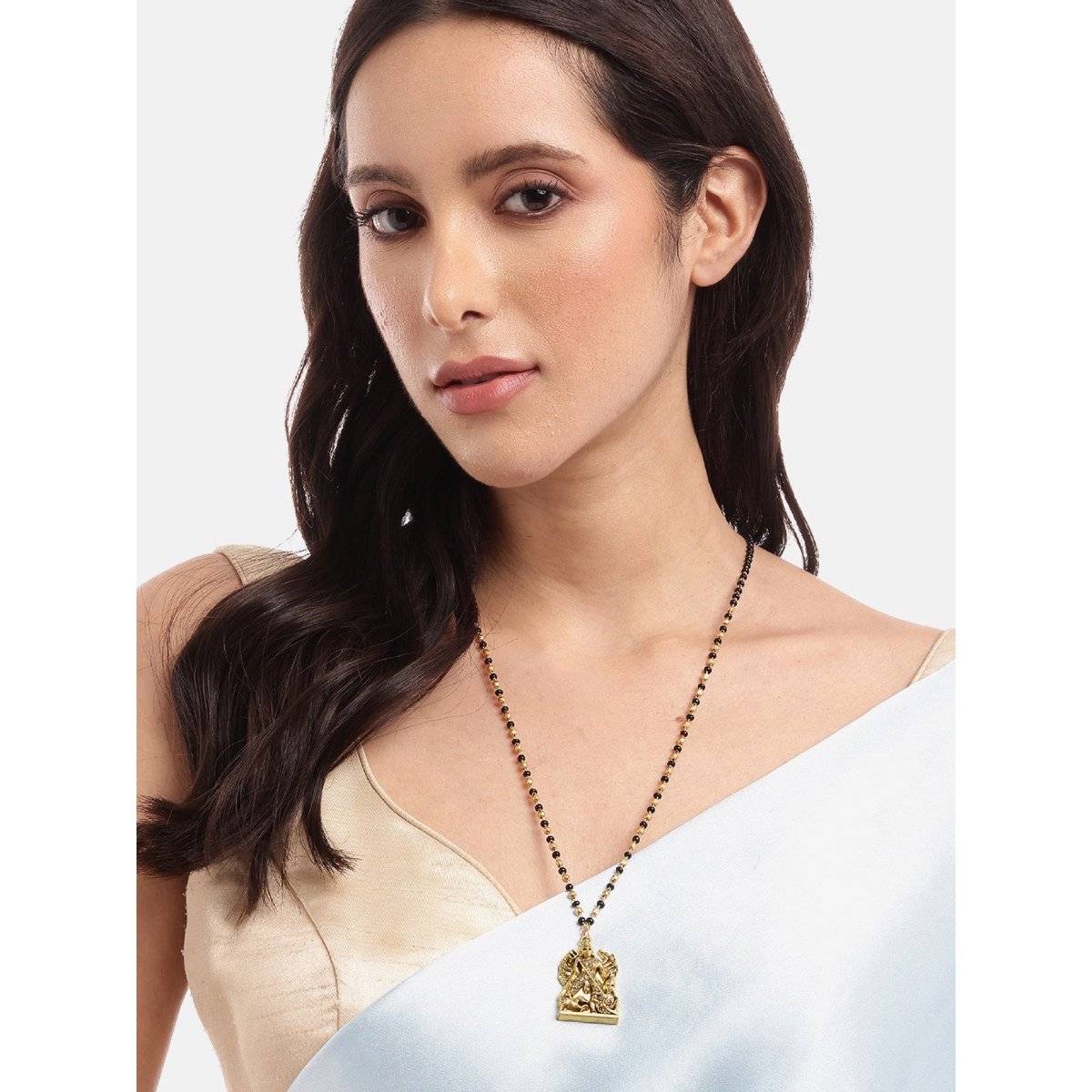Digital Dress Room Durga Mata Pendant Long Mangalsutra