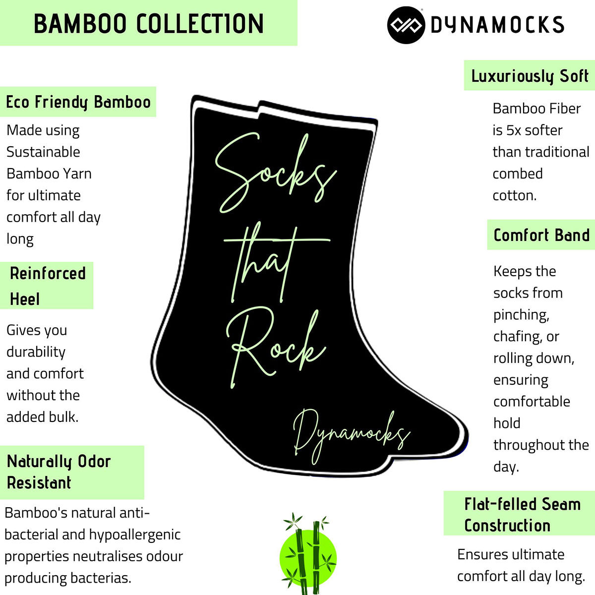 Buy Dynamocks Men & Women Bamboo Crew Length Socks (Pack of 3) Online