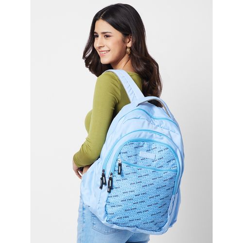 Buy Caprese Women Light Blue Zoe Fashion Backpack (L) Online