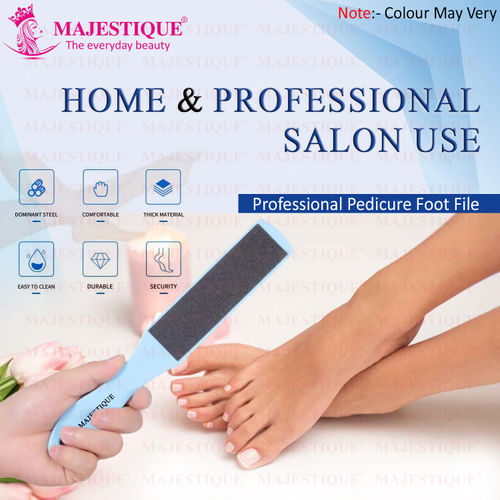 Buy Majestique Foot File - Professional Pedicure foot scrapper with Handle  for Callus, Dry, and Dead Skin Removal - Heel Scraper for Feet, Hands, and  Body - Foot Filer for Use in