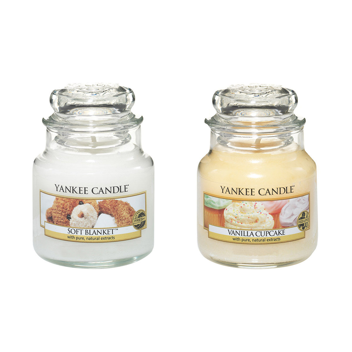 Yankee Candle Classic Jar Scented Candles - Pack of 2 - Soft Blanket and Vanilla Cupcake