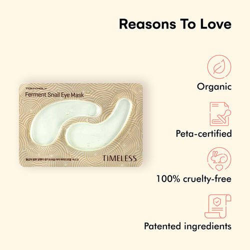 Ægte Martyr mild TONYMOLY Timeless Ferment Snail Eye Mask with Snail Mucus and Aloe Vera  Extracts: Buy TONYMOLY Timeless Ferment Snail Eye Mask with Snail Mucus and  Aloe Vera Extracts Online at Best Price in