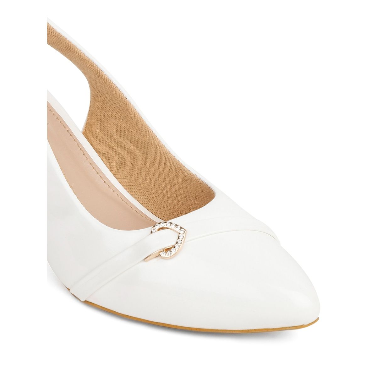 slip on white pumps