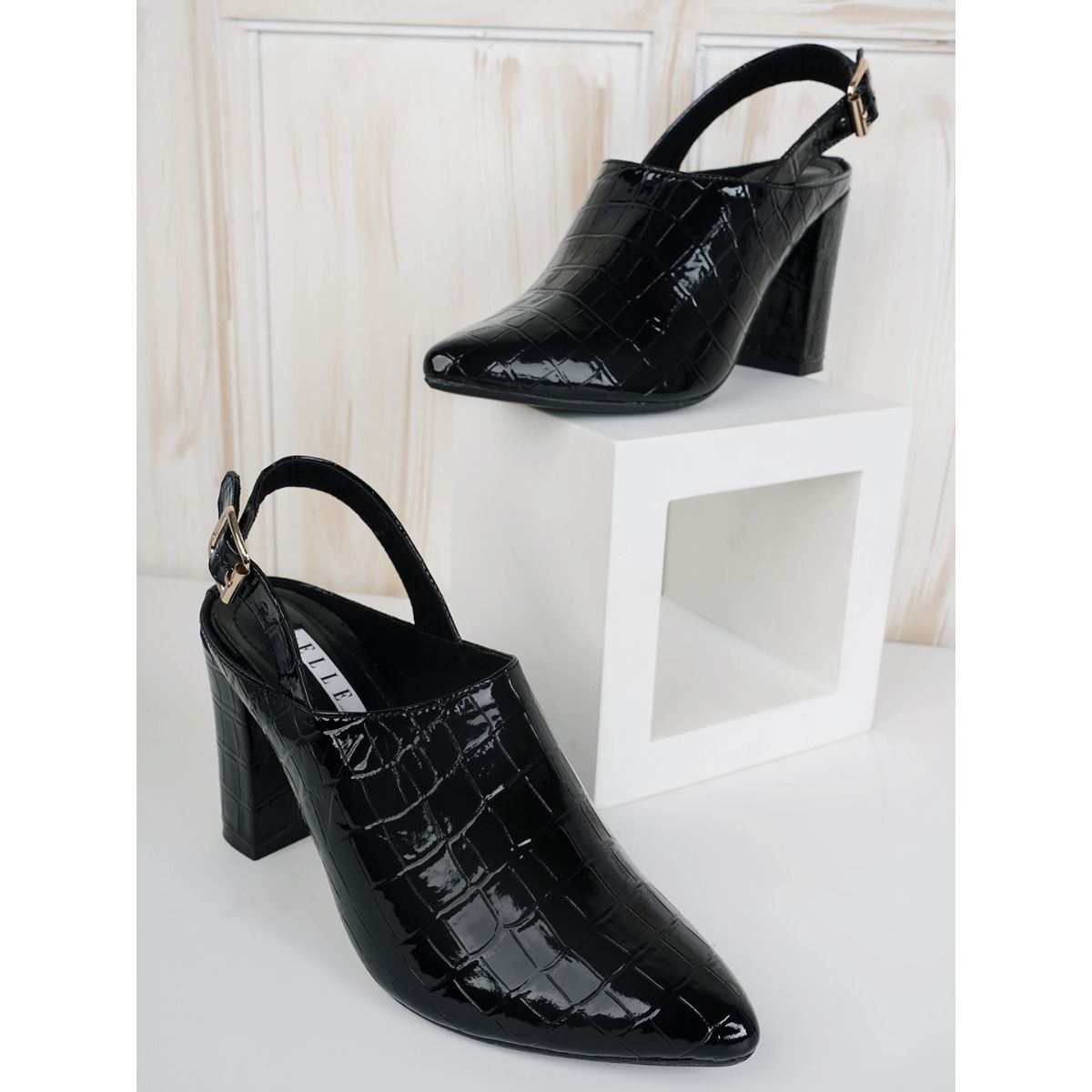 buckle mules womens