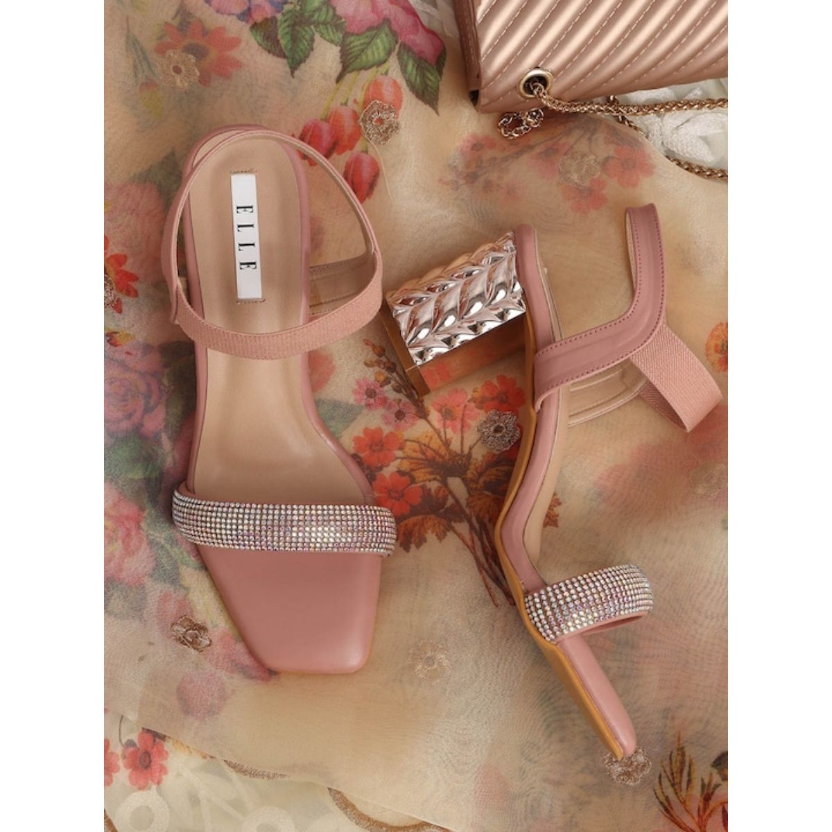 Buy ELLE Peach Women Slip On Sandals Online