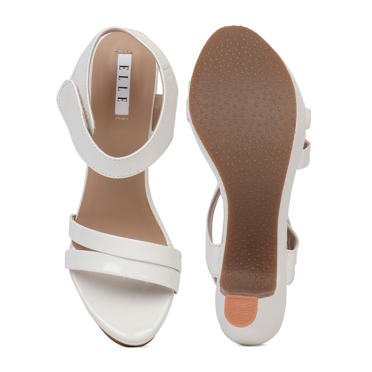 Bolton White Leather Velcro Sandal