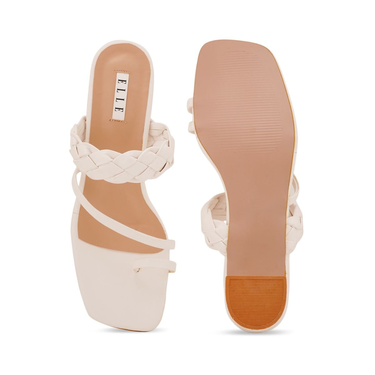 Elleven Women's Off White Solid Straight-fit Woven Palazzo with Slip-On Closure main image 0