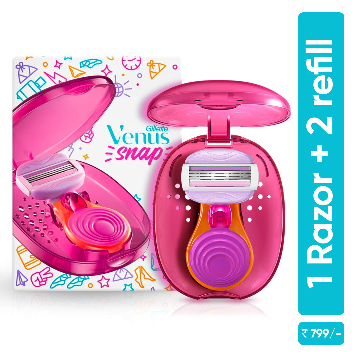 Gillette Venus Snap Hair Remover For Smooth Skin - Women Razor: Buy Gillette  Venus Snap Hair Remover For Smooth Skin - Women Razor Online at Best Price  in India | Nykaa