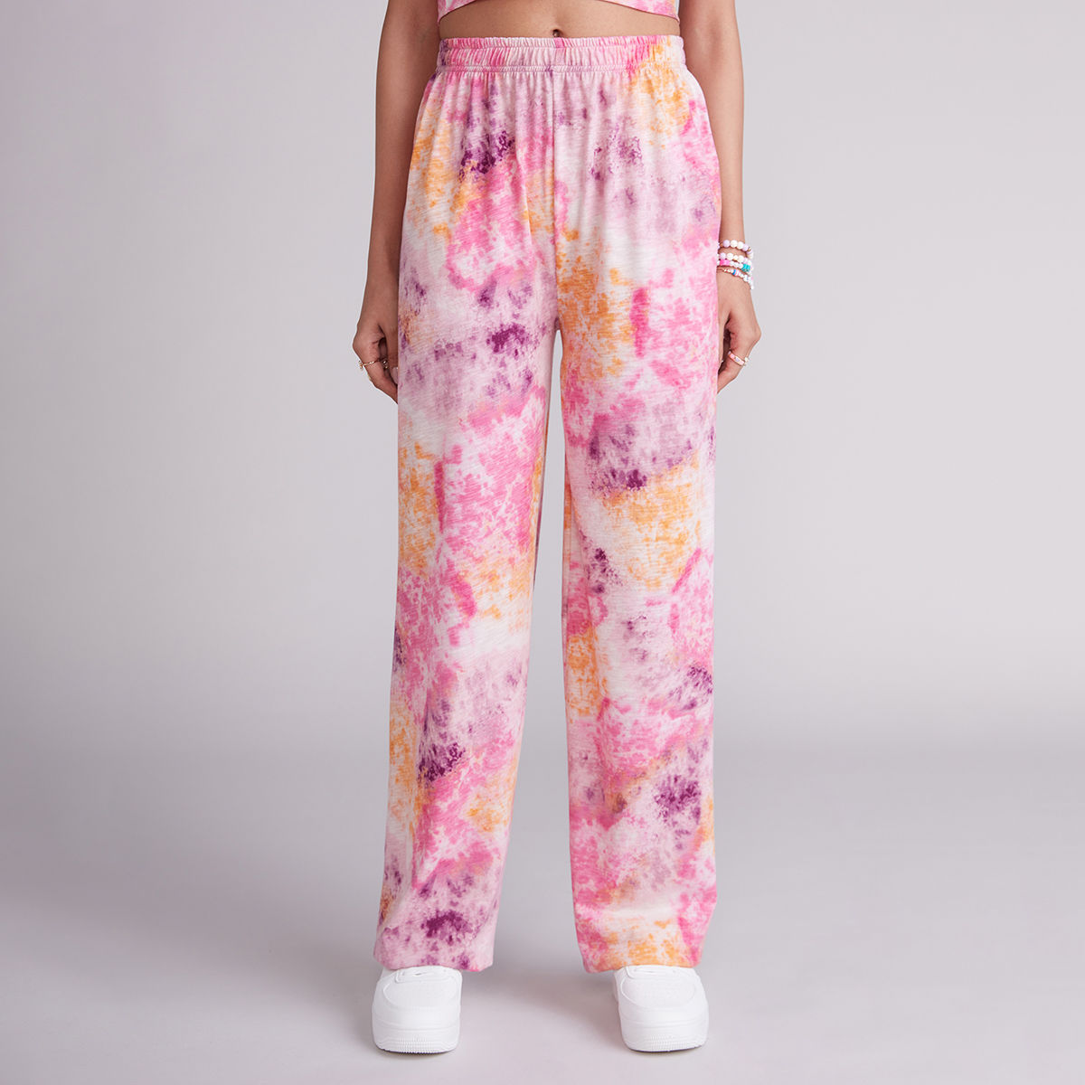 Tye Dye Print High Waist Drawstring Pants with Pockets Pyjama Sleepwea –  Wear.Style