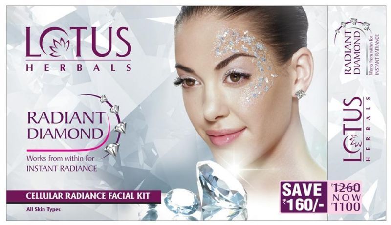 Lotus Herbals Radiant Diamond Cellular Radiance Facial Kit (Set of 4)