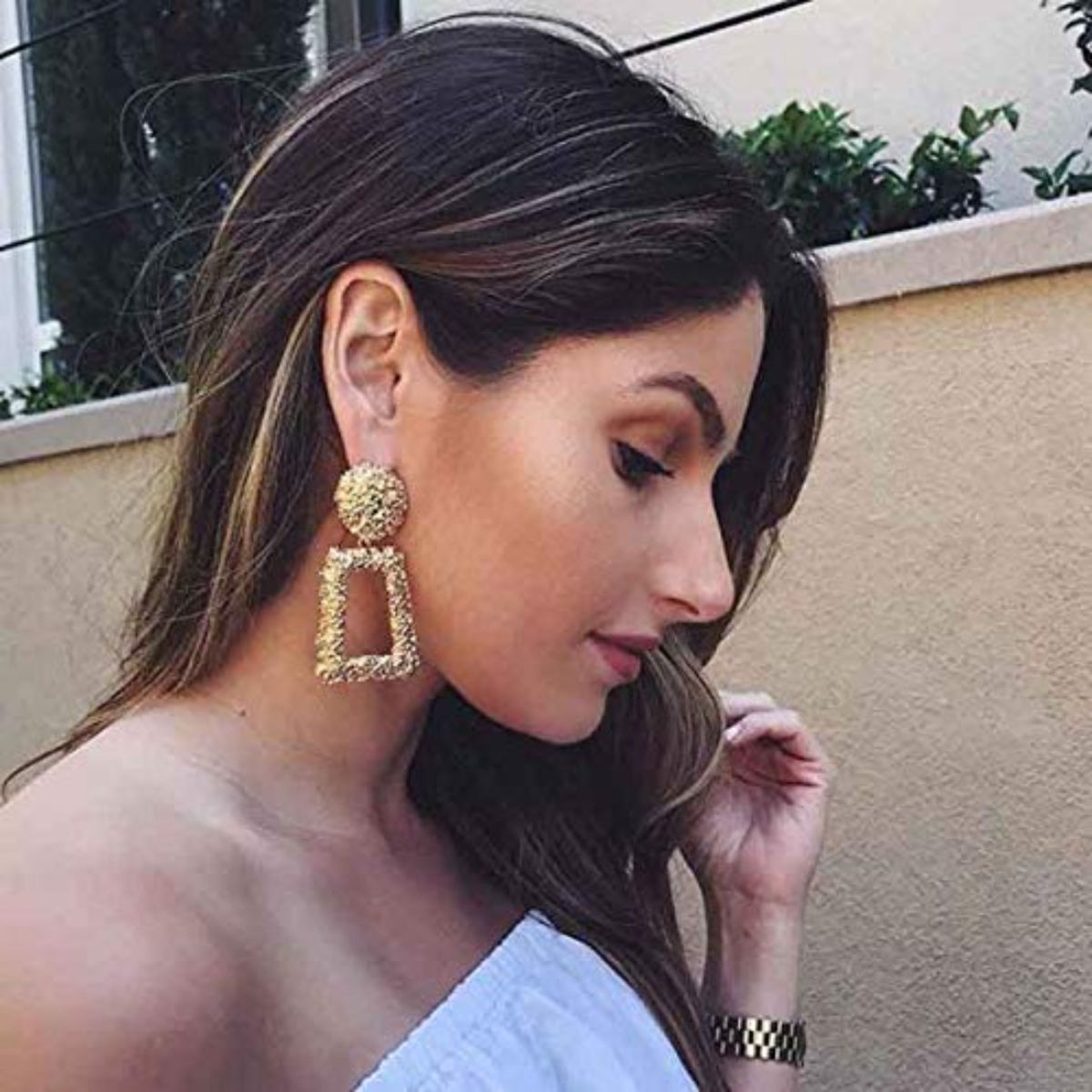 Buy YouBella Crystal Pearl Long Golden Golden Dangler Earrings Online At  Best Price  Tata CLiQ