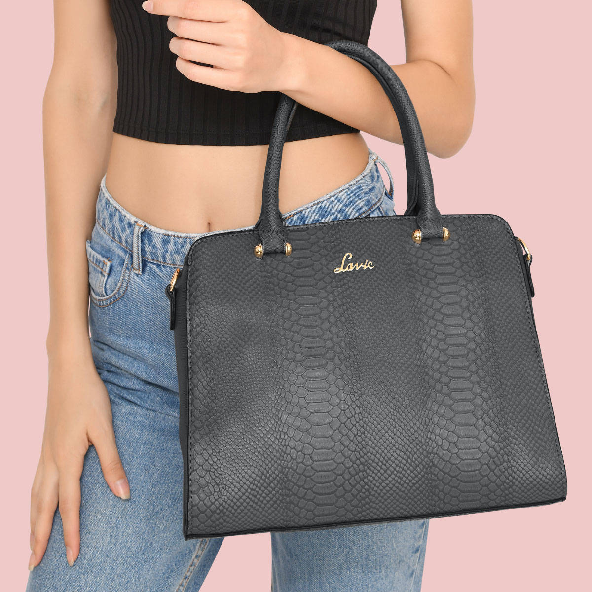 Lavie Ushycroc Grey Handbag