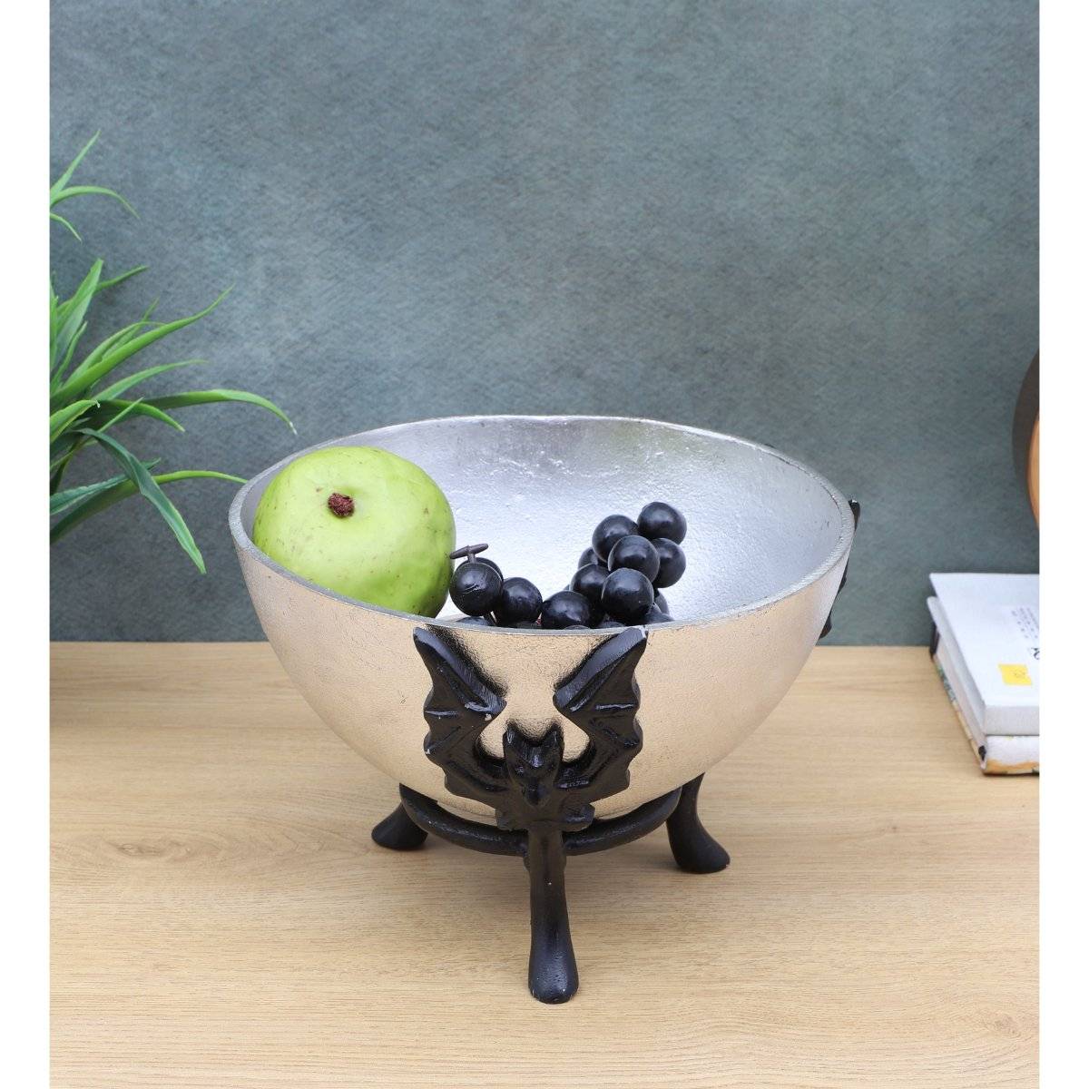 Amaya Decors Black & Silver Bowl Fruits Platter