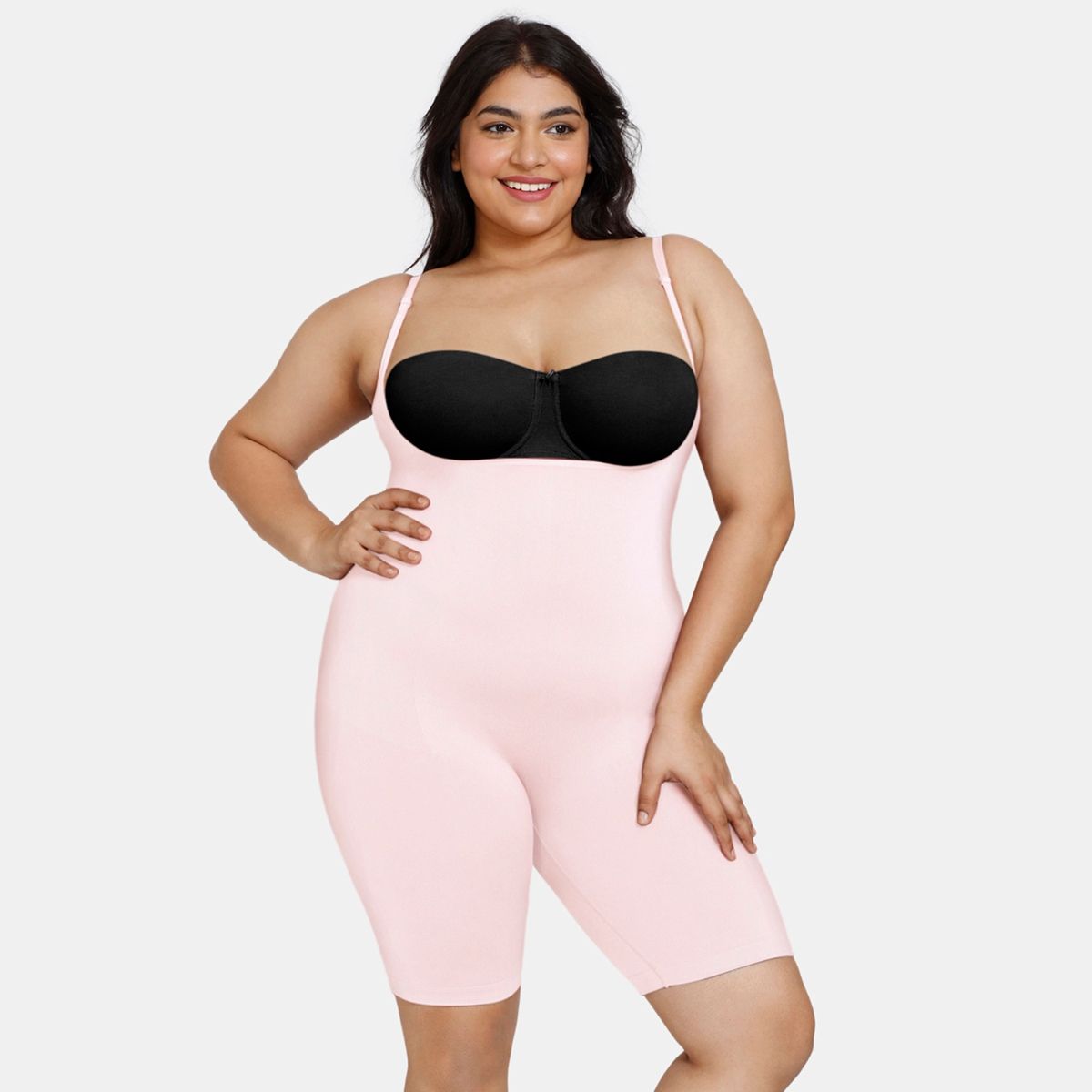 Zivame All Day Seamless Knee Length Bodysuit Crystal Rose Buy Zivame