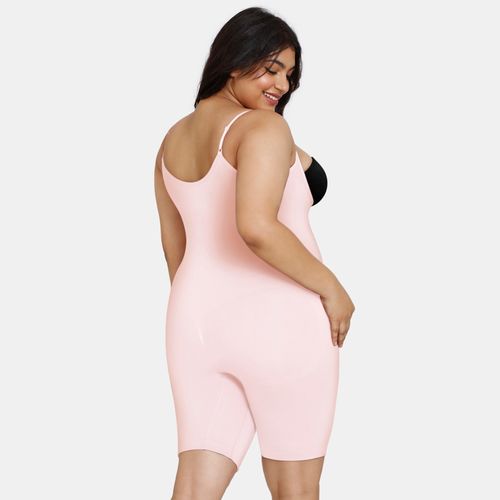 Buy Zivame All Day Seamless Knee Length Bodysuit for Women - Crystal Rose  at