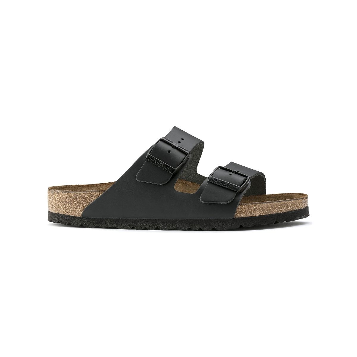 Solid black online birkenstocks