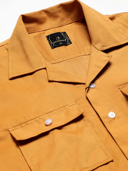 Buy JAVINISHKA Premium Mustard Cargo Regular Fit Unisex Cotton